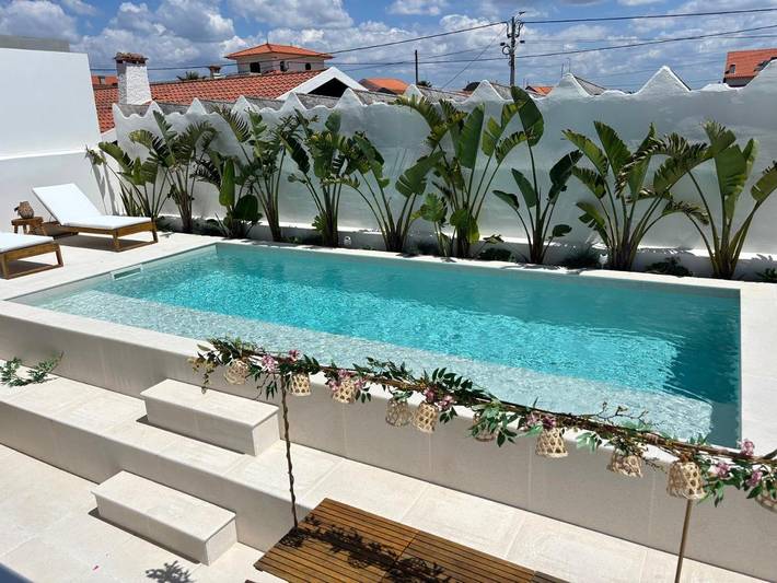 Casa de férias para 4 pessoas, com varanda e piscina em Costa Nova