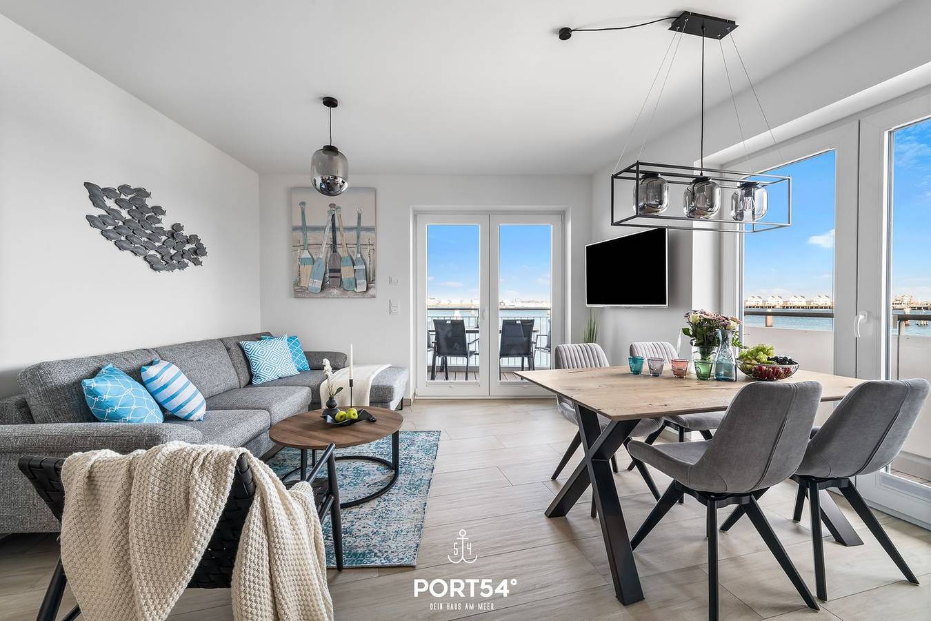 Ganze Wohnung, Hafenglück - Sauna, Balkon, 1. Reihe am Wasser, Hafenblick, 1. Stock, Fahrstuhl in Olpenitz, Kappeln