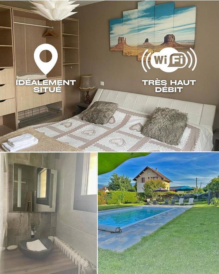 Appartement de vacances pour 4 personnes, avec jardin et piscine