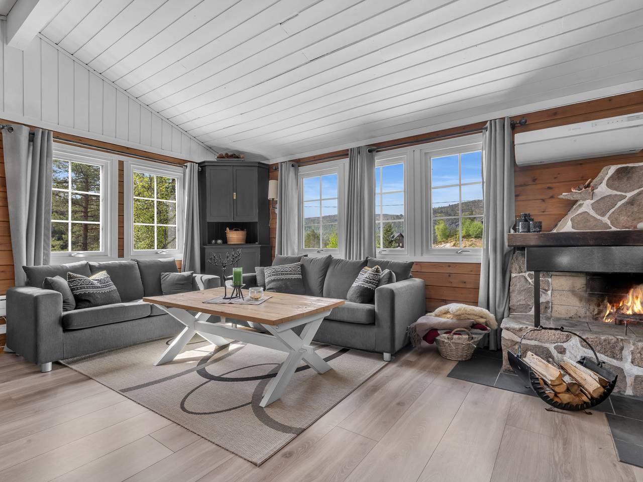 Feriehus for 6 personer med terrasse in Bortelid, Åseral