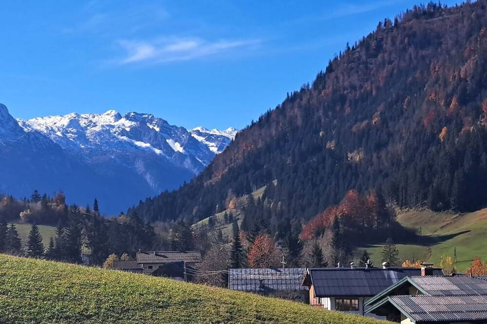 Ganze Wohnung, Schöne Wohnung für 6 Gäste mit Terrasse und Haustiere erlaubt in Salzkammergut-Berge, Rußbach am Paß Gschütt