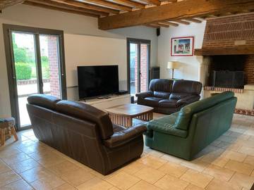 Gîte pour 15 personnes, avec jardin et vue à Ganzeville