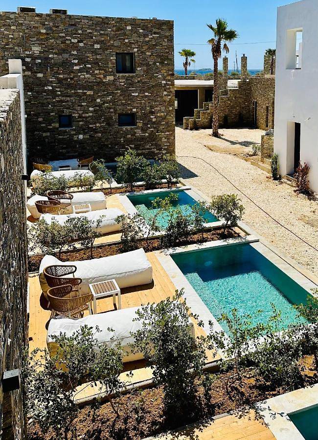 Chambre d’hôte pour 2 personnes, avec jardin ainsi que vue et terrasse dans Píso Livádi