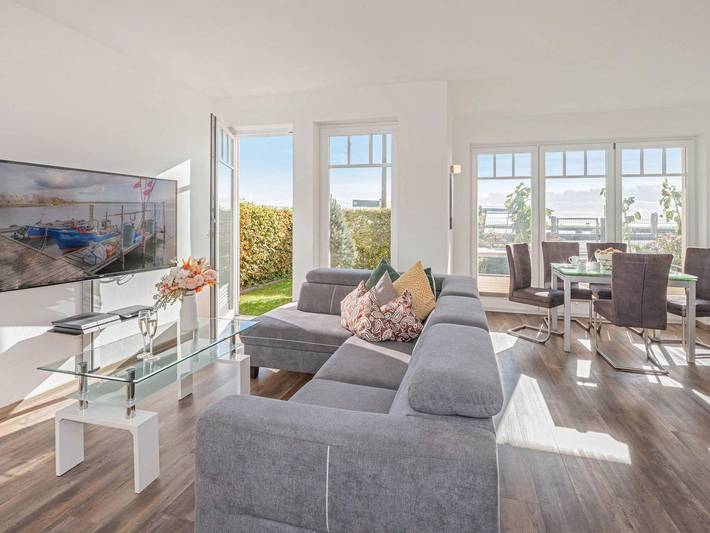 Ferienwohnung für 5 Personen, mit Terrasse und Garten sowie Seeblick in Kamminke