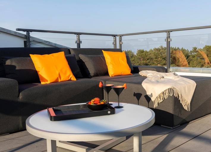 Ferienwohnung für 4 Personen, mit Balkon und Terrasse sowie Ausblick