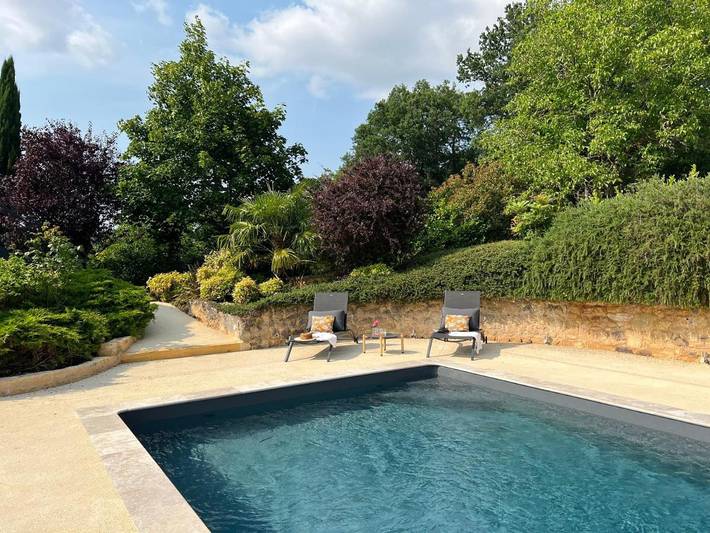 Location de vacances pour 10 personnes, avec jardin ainsi que piscine et vue à Domme - 4