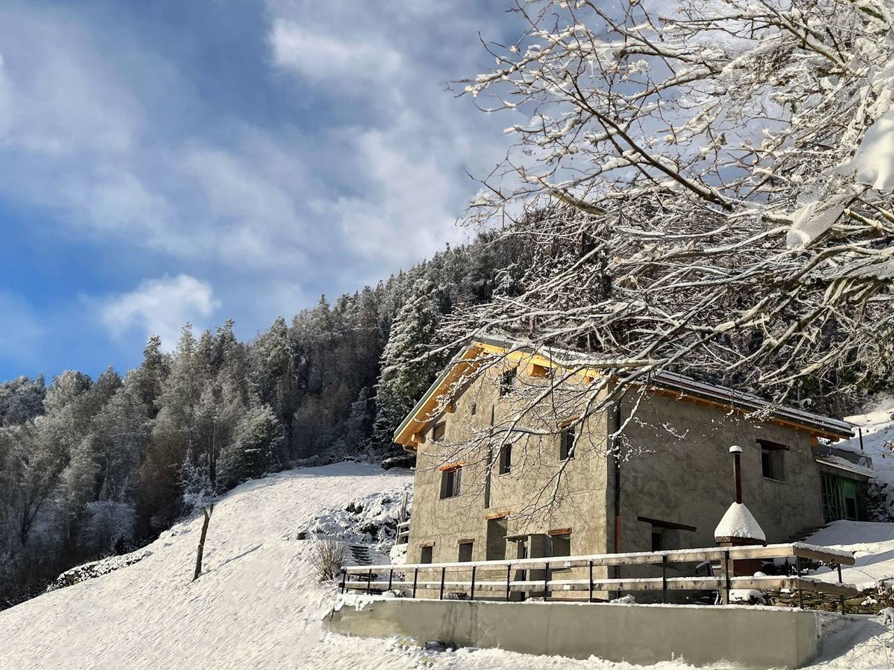 The View in Poschiavo, Bernina-Alpen
