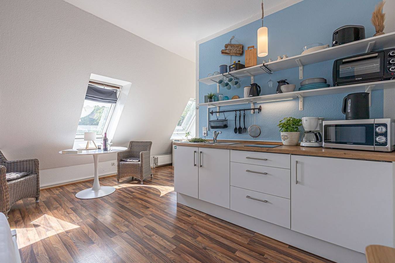 Hel lejlighed, Fewo1846 - Ahoi (App. 654) / comfortable studio apartment in the attic in Wassersleben, Harreslev