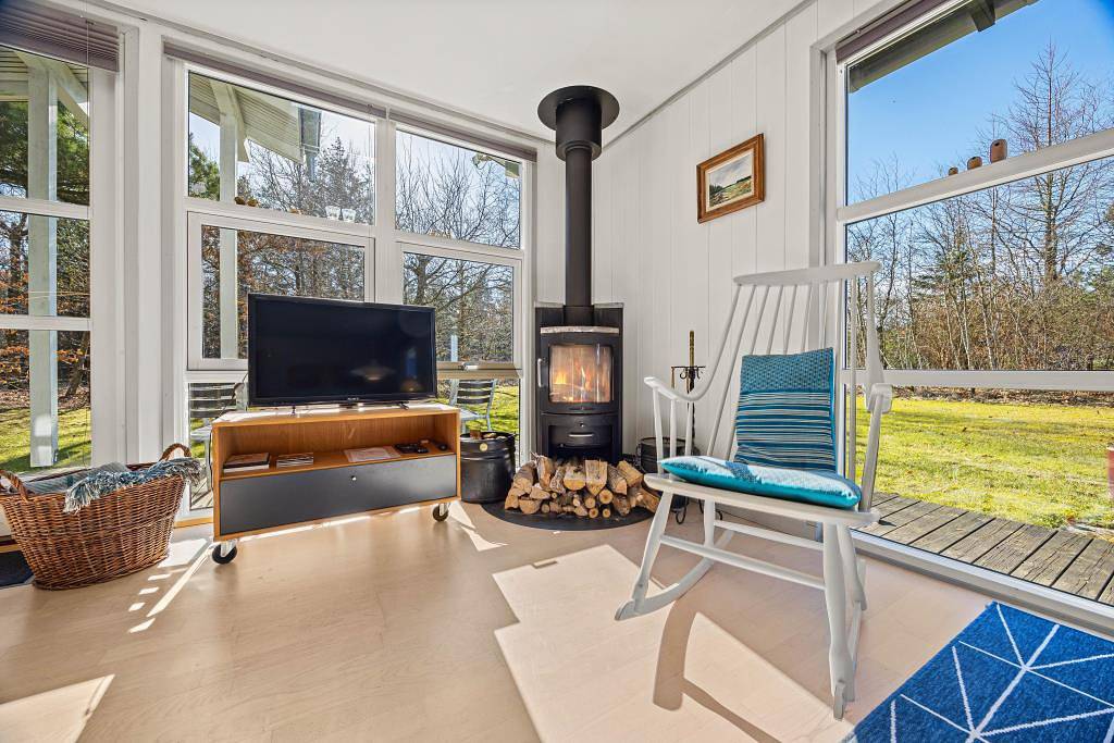 Hyggeligt indrettet træhus med egen sauna in Houstrup, Varde Kommune