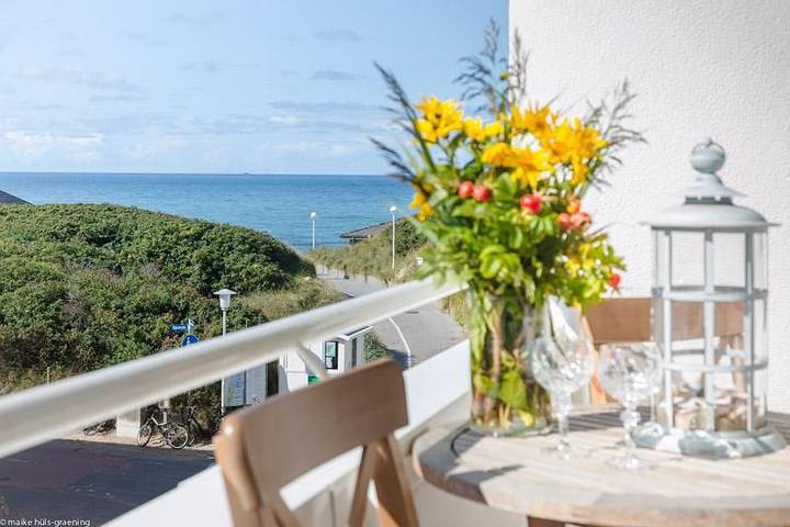 Ferienwohnung mit Meerblick für 2 Personen, mit Balkon in Schleswig-Holstein
