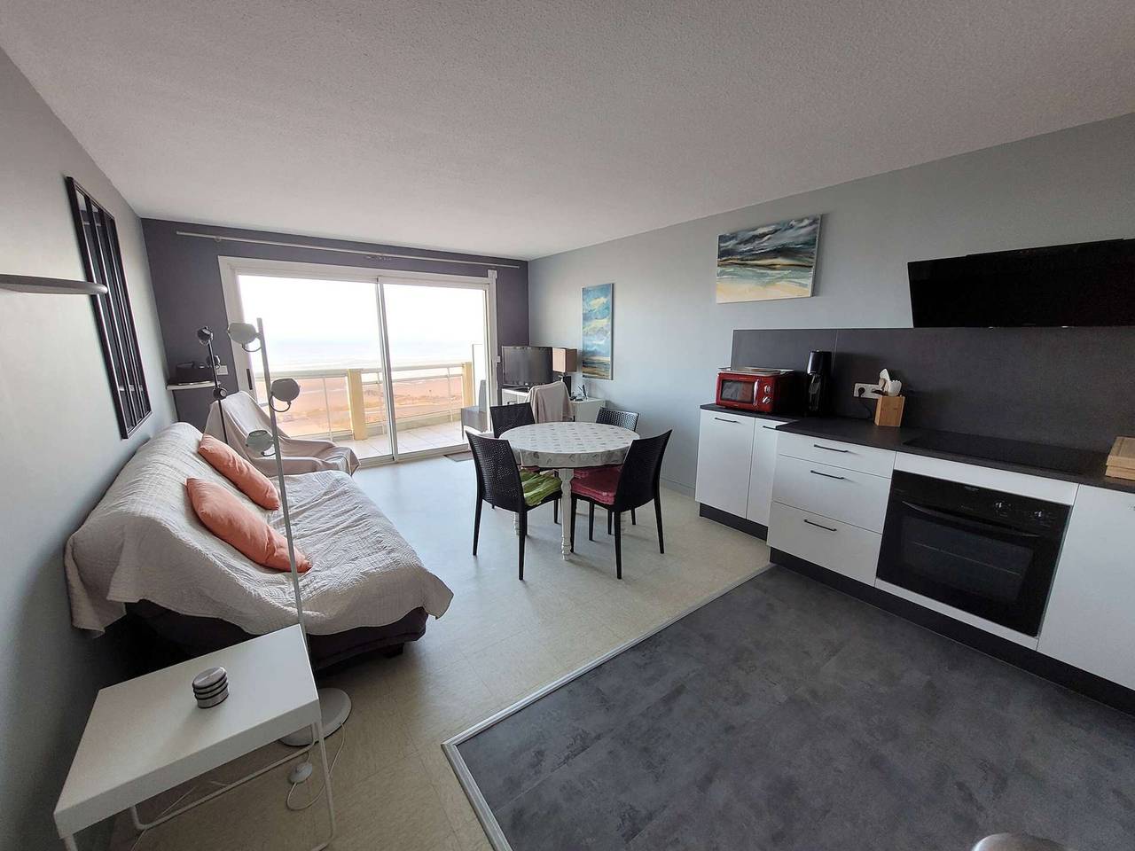 Ganze Wohnung, **Modernes Apartment mit Meeresblick, Aufzug und Parkplatz** in Merlimont Plage, Merlimont