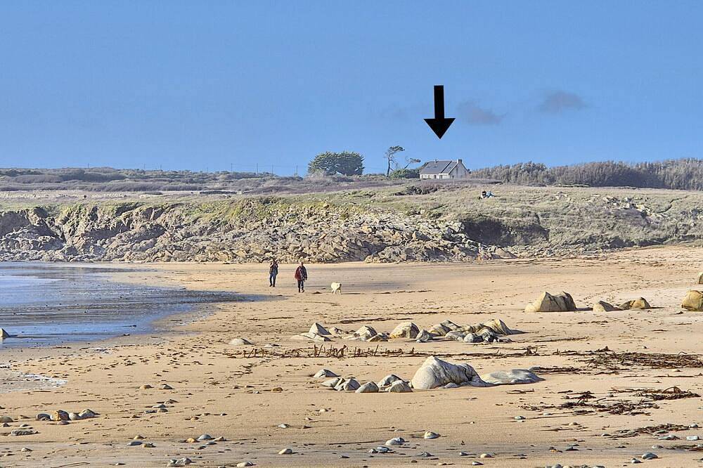 Wunderschöner Meerblick, hoher Komfort, über dem Strand von St Tugen in Primelin, Côte de Cornouaille