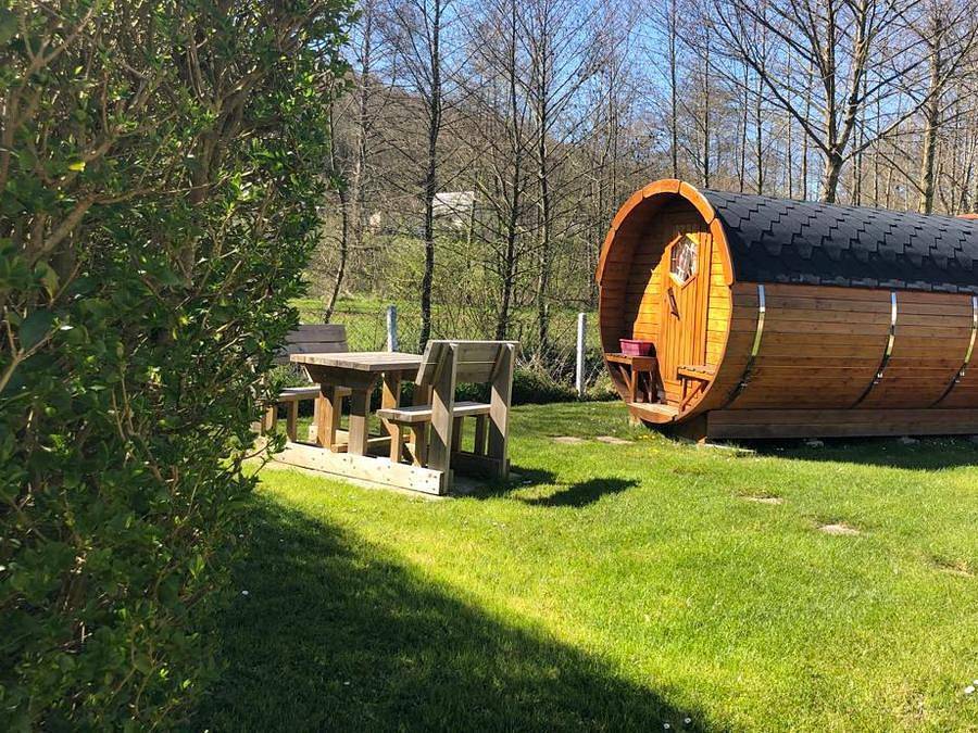 Camping Sites et Paysages - Domaine de la Catinière - Tiny House 2 personen - Tonneau ou Roulotte - Insolite Nature - 1 slaapkamer - geen badkamer, geen Tv in Fiquefleur-Équainville, Côte de Grâce