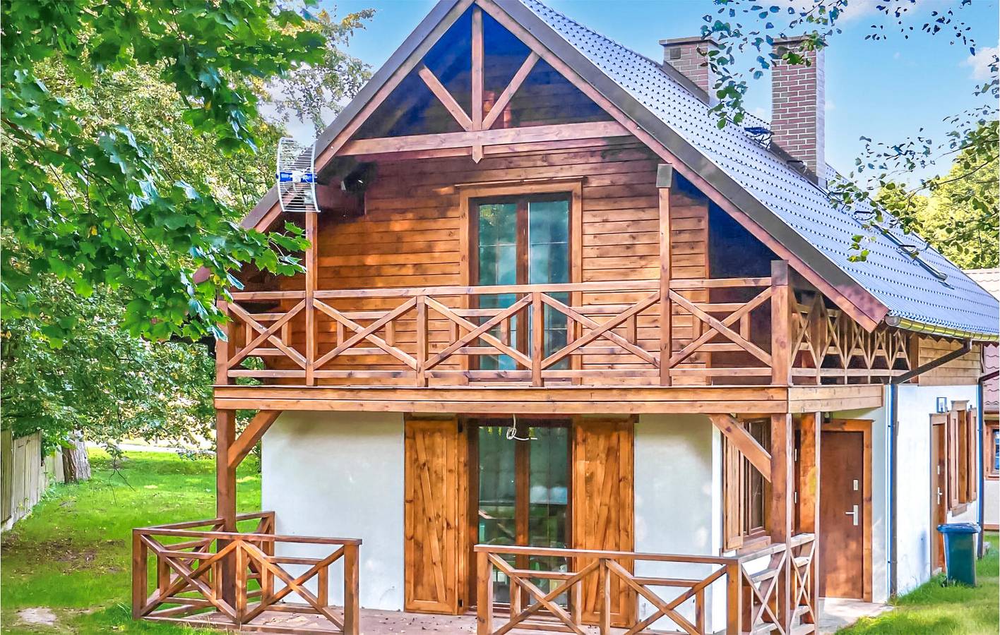 Ferienhaus für 4 Personen mit Terrasse in Powiat Olsztyński