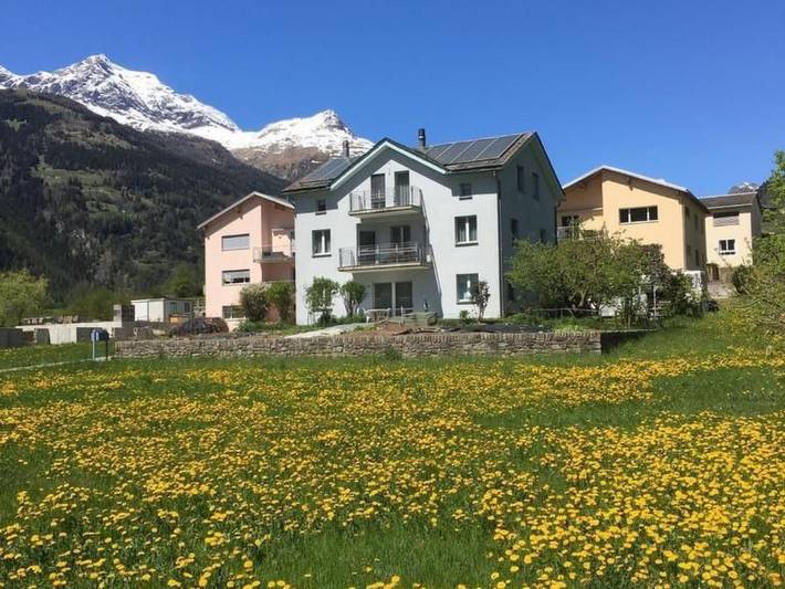 Ferienwohnung für 2 Personen, mit Terrasse und Garten sowie Ausblick in Val Poschiavo