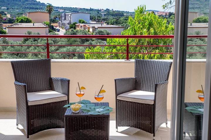 Ferienhaus mit Meerblick für 4 Personen, mit Balkon und Ausblick