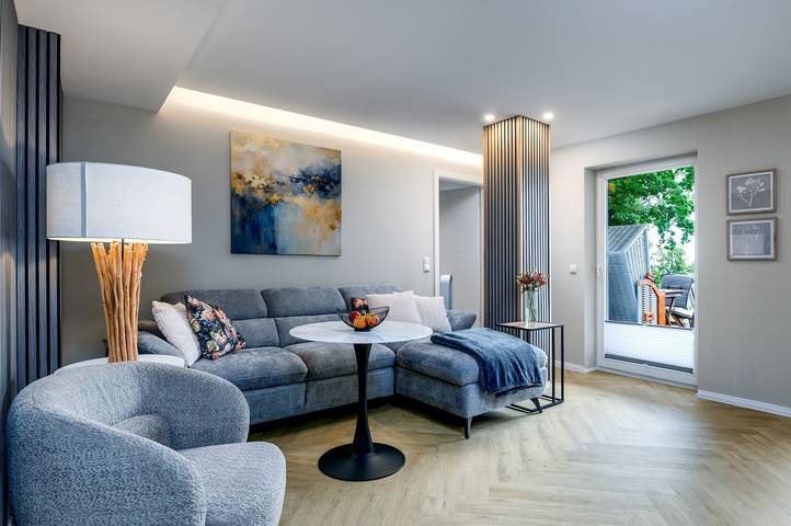 Apartament wakacyjny dla 6 osób, z ogród i basen dla dzieci oraz sauna i basen, zwierzęta dozwolone w Sassnitz