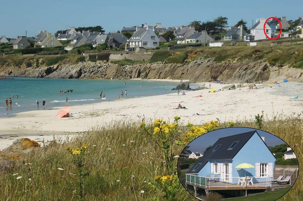 Chalet cerca de la playa, vista al mar, wifi, bicicletas, jardín cerrado, terraza, parking. in Plozévet, Region de Quimper