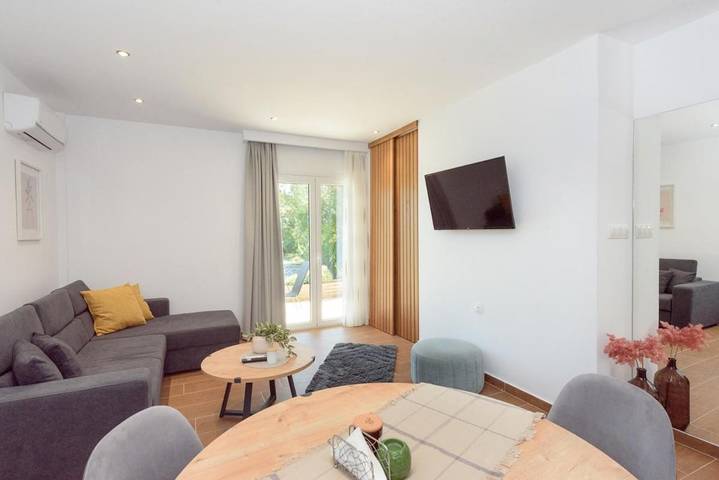 Appartamento per 3 persone, con terrazza e giardino in Ipsos