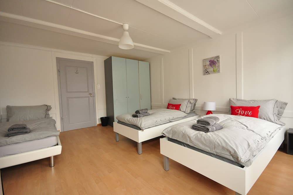 Appartement entier, Nouvellement rénové appartement de 4 chambres. 3 minutes à Interlaken.  12 personnes. Balcon in Matten bei Interlaken, Lac de Thoune