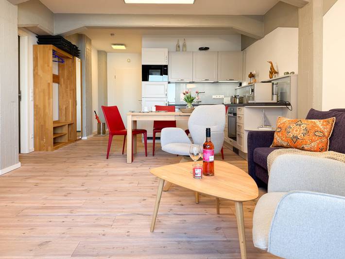 Ferienwohnung mit Meerblick für 5 Personen, mit Balkon