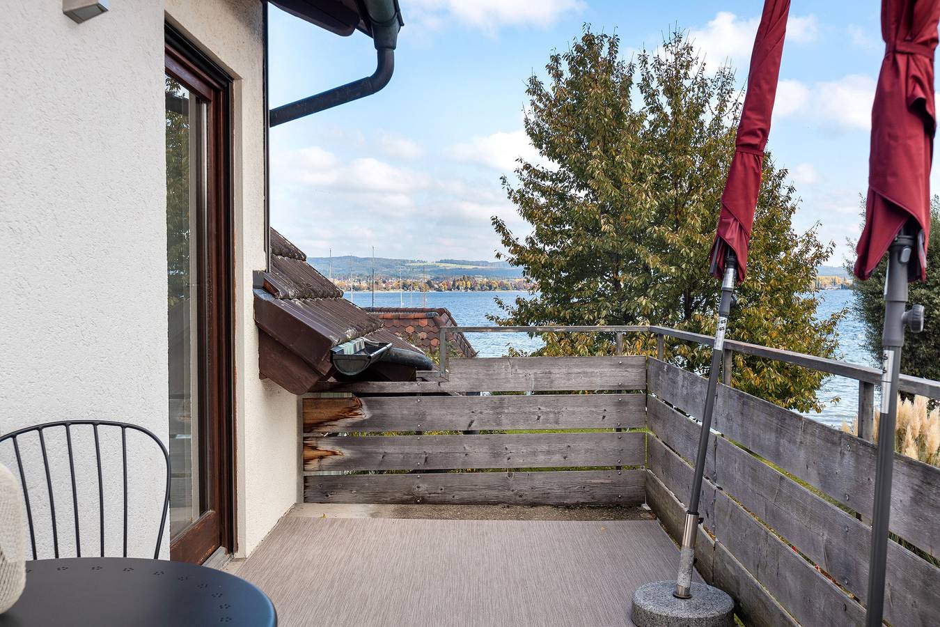 Ganze Wohnung, Apartment 'Sonnendeck mit Balkon' mit Seeblick, Gemeinschaftsterrasse und Wlan in Moos, Untersee
