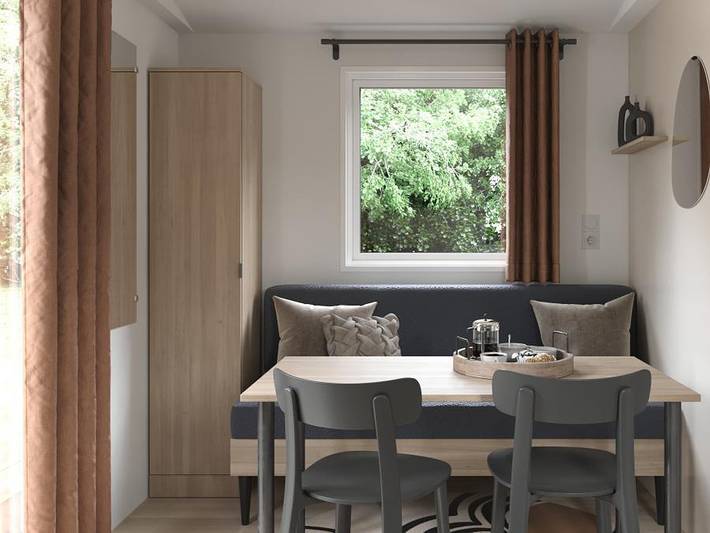 Mobil home pour 2 personnes, avec bassin pour enfant, animaux acceptés à Le Grand-Serre - 3