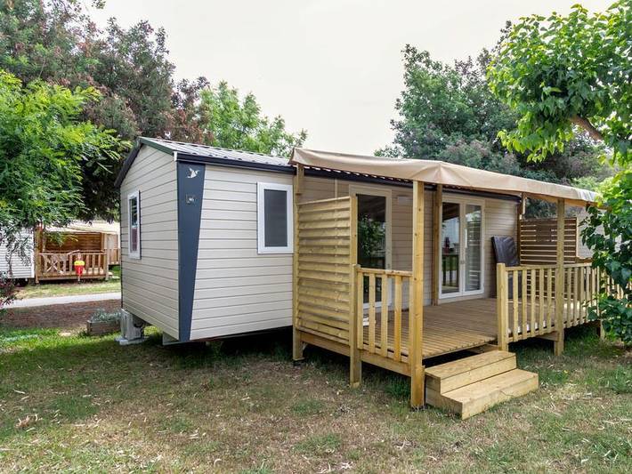 Camping Lou Cabasson - Mobilheim 6 personen - Mobil Home Le Pradet mit überdachter Terrasse in Bormes-les-Mimosas, Parc national Port-Cros