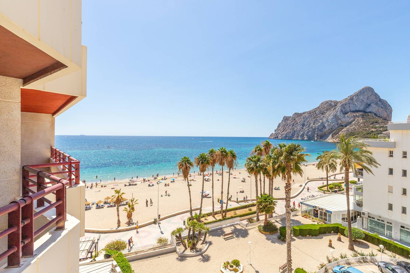 Ganze Wohnung, Ferienwohnung 'Primera Linea Calpe' mit Meerblick, privatem Pool und Klimaanlage in Playa de la Fossa, Calpe
