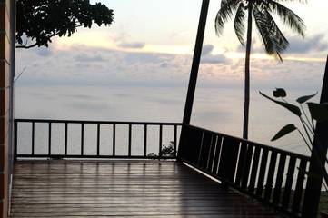 Maison d’hôte pour 2 personnes, avec balcon ainsi que vue et jardin dans Koh Tao