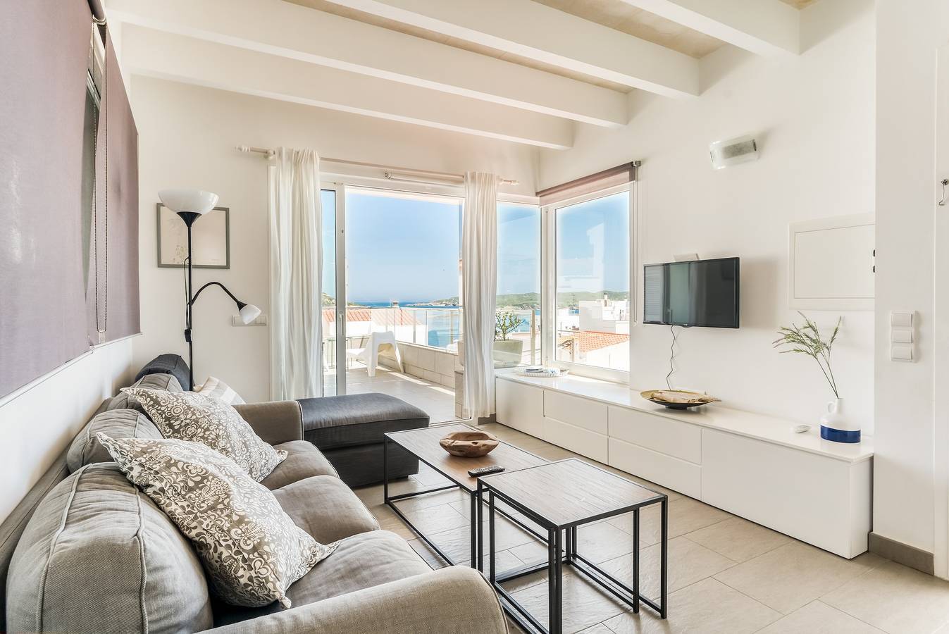 Ganze Wohnung, "Apartamento en Es Grau con vistas" mit Meerblick, Klimaanlage, Wlan, Terrasse und Balkon in Es Grau, Maó