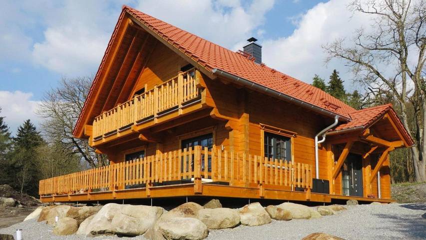 Ferienhaus für 4 Personen, mit Pool und Balkon/Terrasse sowie Terrasse im Harz