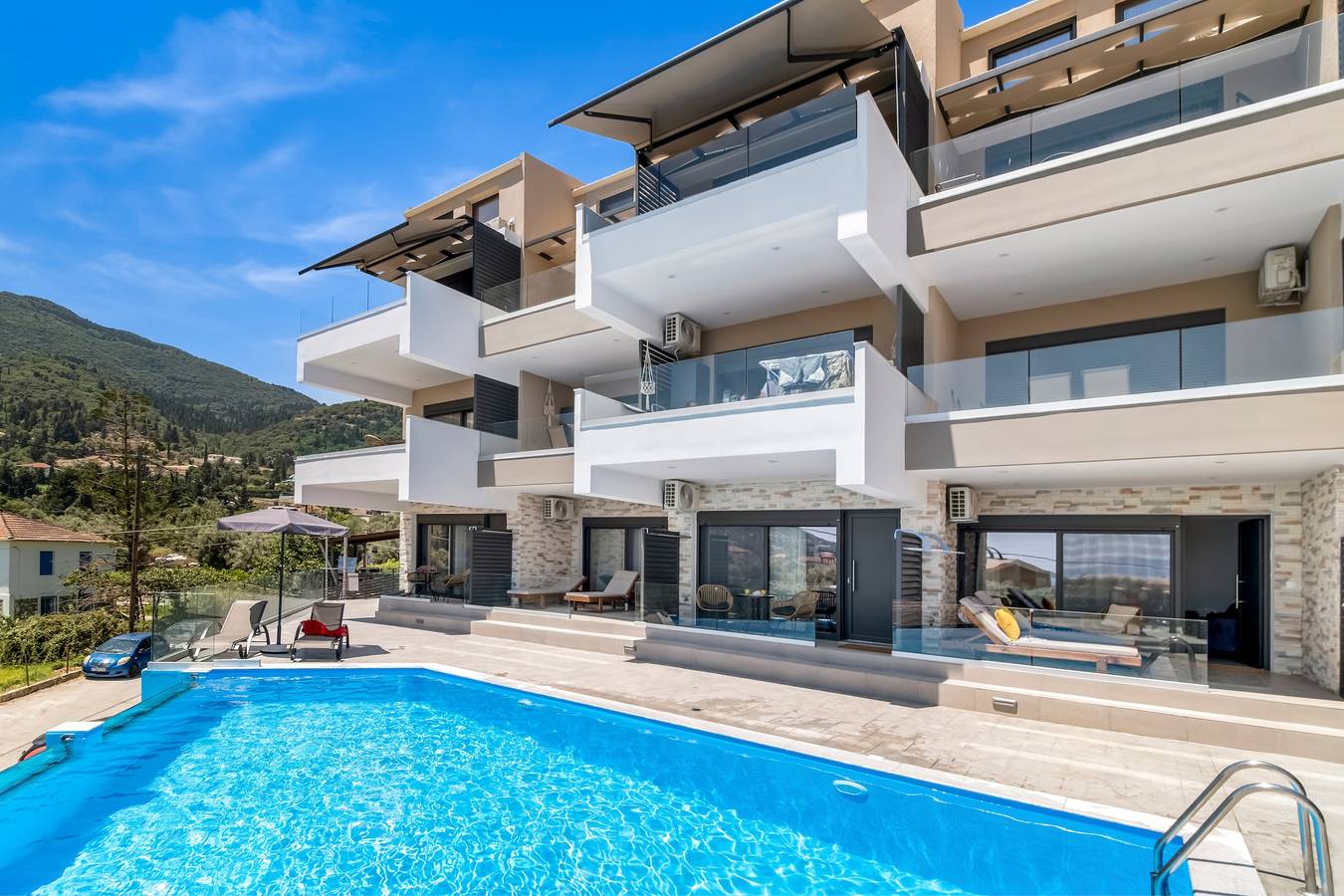 Helt studio, Studio Apartment 'Oceanida Afrodite Lyxury Suite' with Sea View, Wi-Fi and Air Conditioning in Nikiana, Alexandros