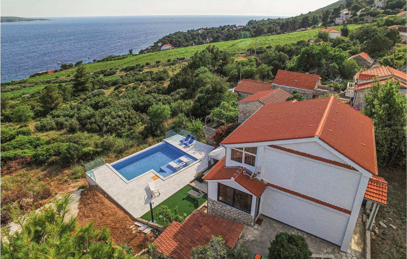 Ferienhaus für 8 Personen mit Pool in Zavala, Hvar