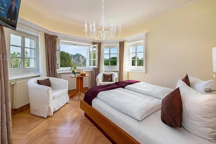 Ferienanlage für 2 Personen, mit Sauna und Garten sowie Pool und Ausblick, mit Haustier in Sachsen - 2