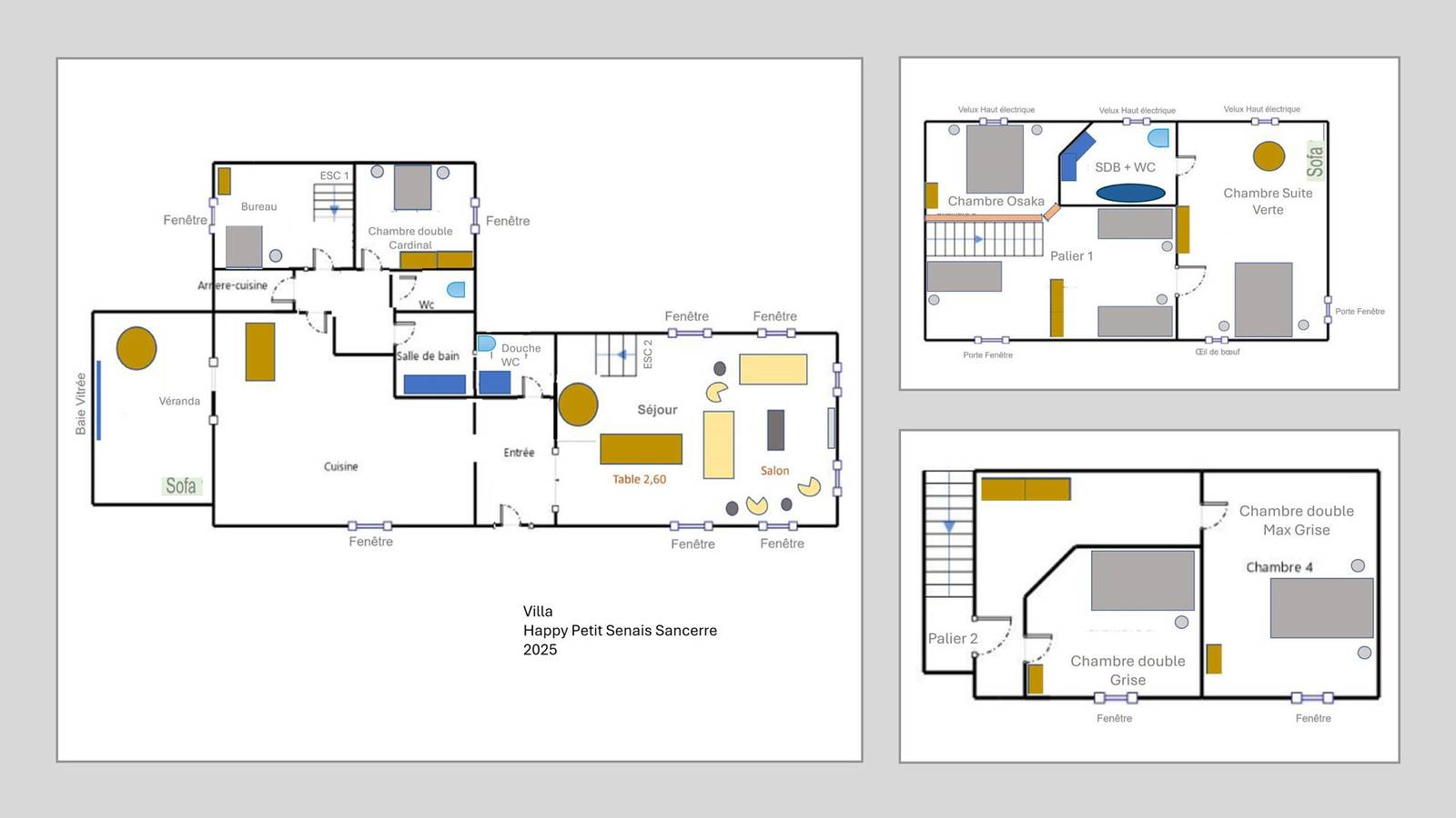 Villa Sancerre 204m² 15P 5Ch 10 lits Parc 4800. Piscine chauffée in Crézancy-en-Sancerre, Région de Bourges