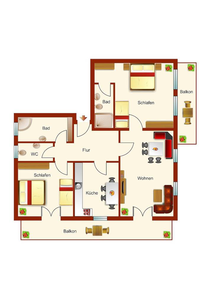 Bauernhaus für 6 Personen, mit Terrasse und Garten in den Bayerische Alpen - 4
