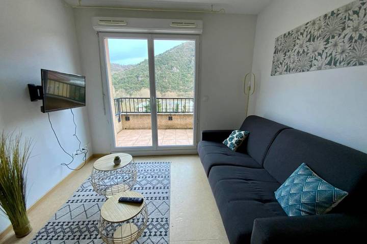 Maison de vacances pour 5 personnes, avec piscine et balcon, animaux acceptés