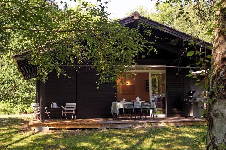 Villa pour 6 personnes, avec terrasse ainsi que piscine et jardin dans Lac de Lacanau