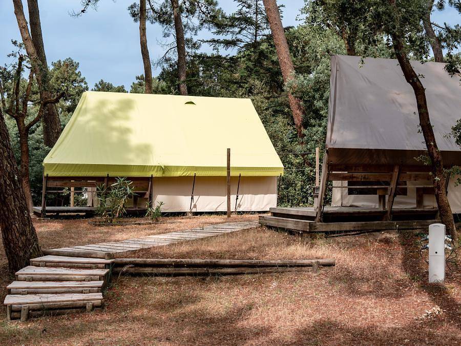 Camping Oléron Saint Tro'Park - Albergue 4 personas - Tienda Écolodge Confort 17m² (2 habitaciones) - sin sanitarios in Saint-Trojan-les-Bains, Côte de Beauté