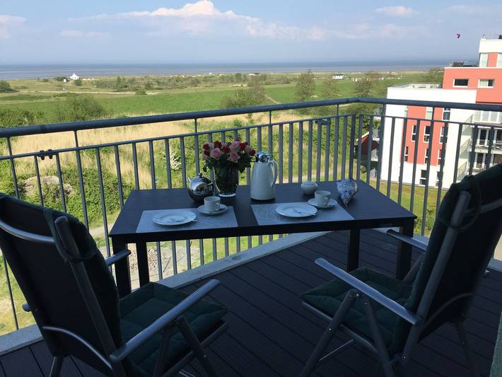 Ferienwohnung für 4 Personen, mit Balkon und Sauna sowie Ausblick in Wangerland - 2