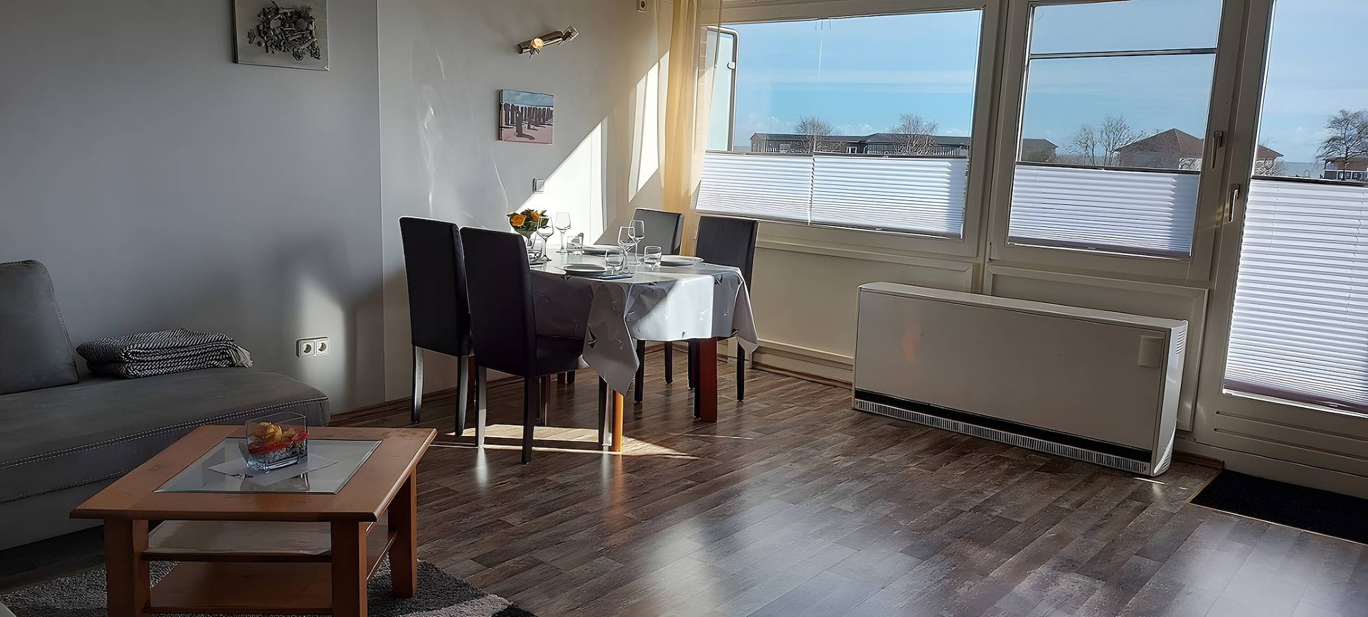 Ganze Wohnung, Apartment 'Meerblick' mit Meerblick, Balkon und Wlan in Schillig Strand, Wangerland