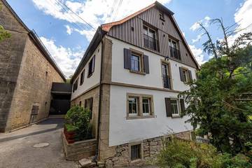 Ferienhaus für 10 Personen, mit Balkon und Sauna sowie Garten in Hohenlohe
