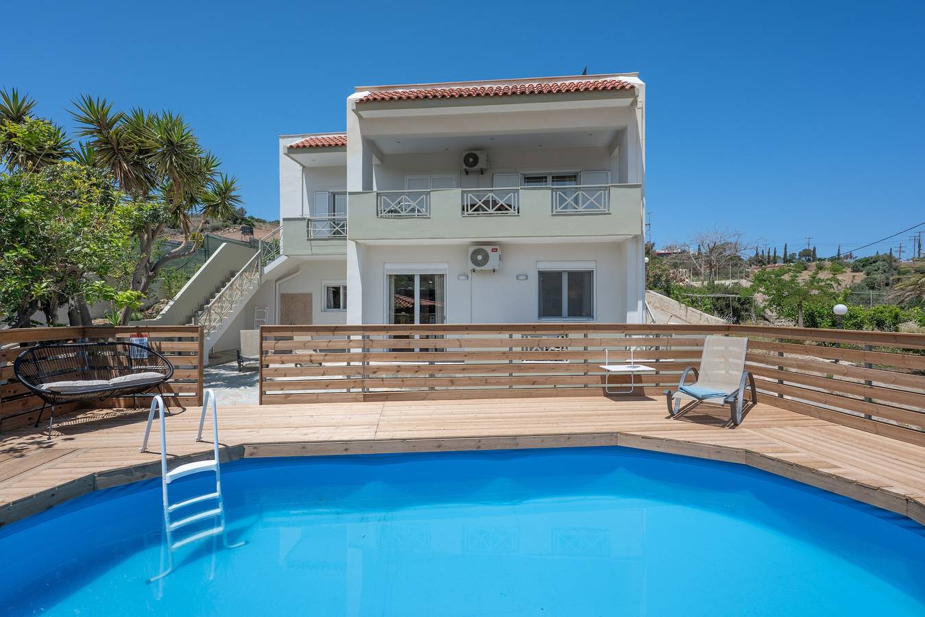 Ferienhaus 'Villa Melenia 1' mit privatem Pool, 5 Min. zum Meer, Wlan & Klimaanlage in Agia Pelagia, Achlada