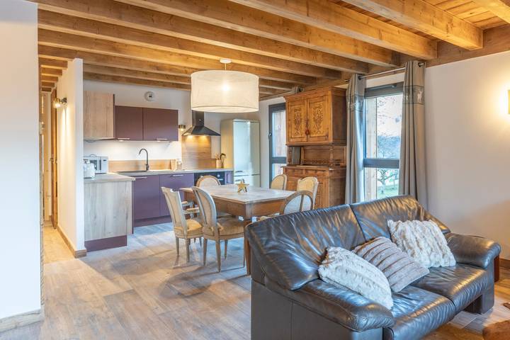 Hel lejlighed, Apartment 'Morillon – New – 2 min from the slopes' with mountain view, private terrace in Station de Morillon, Grand Massif