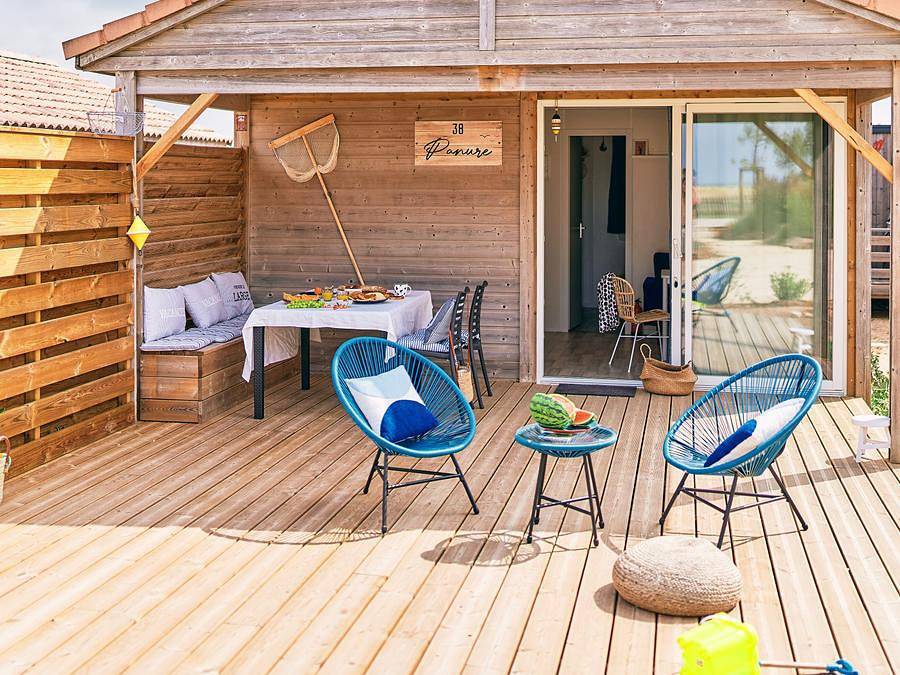 Camping Le Bellevue - Lodge 4 personen - Loggia - 28 m² - 2 Zimmer in La Tranche-sur-Mer, Vendée