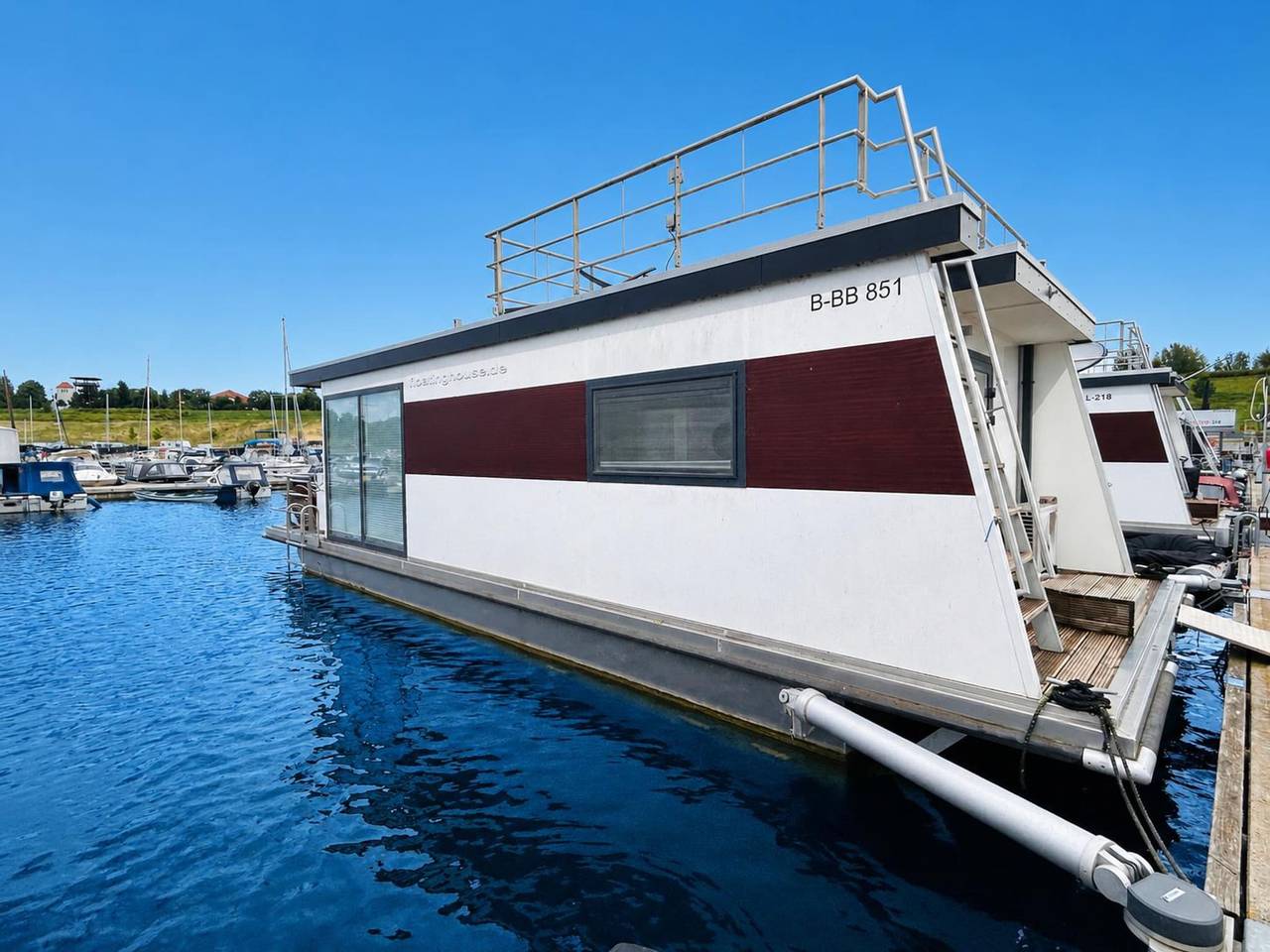 Hausboot mit Dachterrasse am Geiseltalsee in Braunsbedra, Saale-Unstrut
