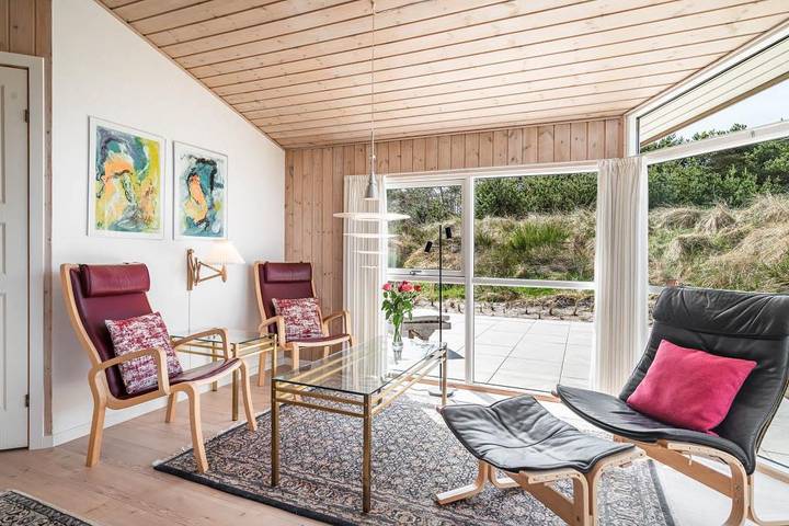 Ferienhaus mit einem schönen hellen Wintergarten Whirlpool und Sauna - Blåbærvej 18 in Henne, Varde