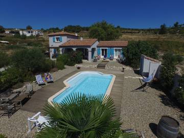 Cottage pour 8 personnes, avec terrasse et piscine, animaux acceptés à Félines-Minervois
