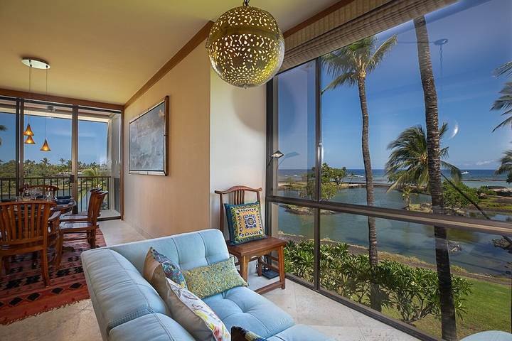 Vacation rental for 6 people, with sauna and balcony as well as hot tub and pool in Waikoloa